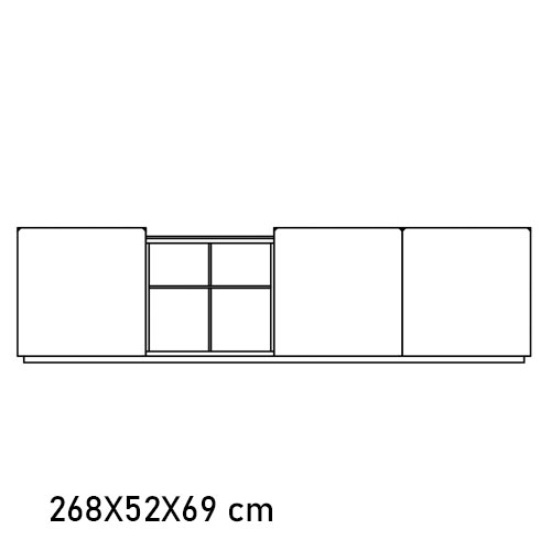15.64el Pica: 3 Door Plain, Open Space Left