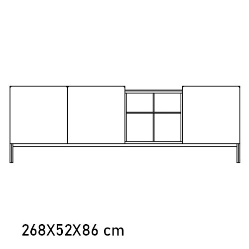 15.75el Pica: 3 Door Plain, Open Space Right