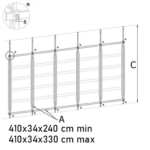 16.72 Charlotte Ceiling (max 20 shelves)