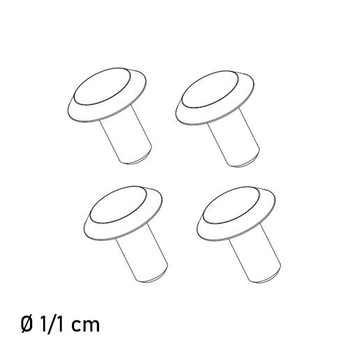 Kit consisting of 4 hole plugs