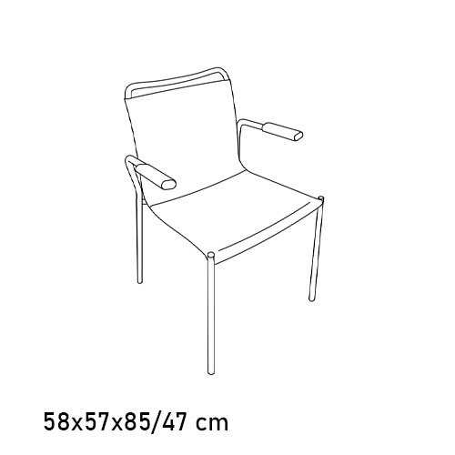 Shape chair with arms