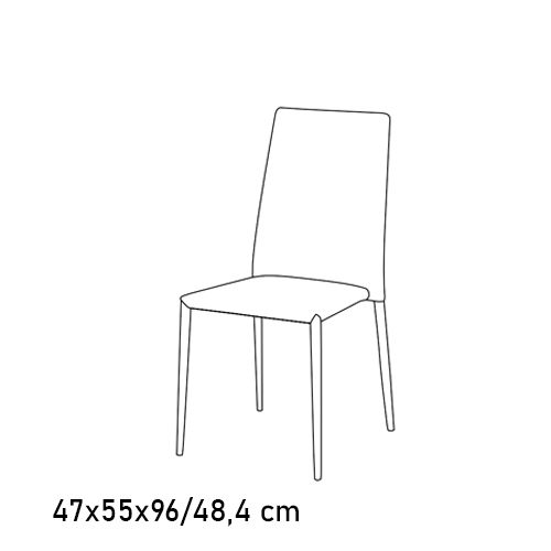 Chair with metal frame