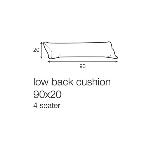 Low back cushion 4 Seater