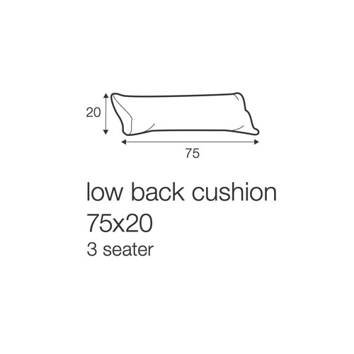 Low back cushion 3 Seater