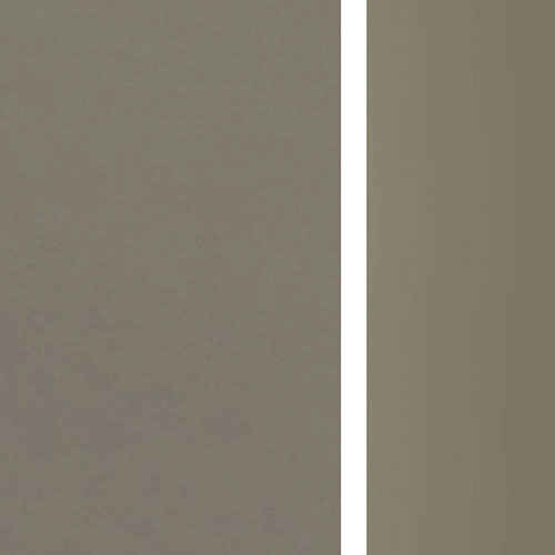 Glossy dove grey lacquered glass | Sand melamine