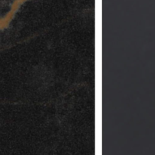Glossy Noir Desir SuperMarble | Matt anthracite lacquered wood