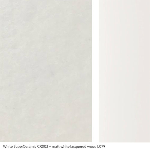 White SuperCeramic | Extension Matt white lacquered wood