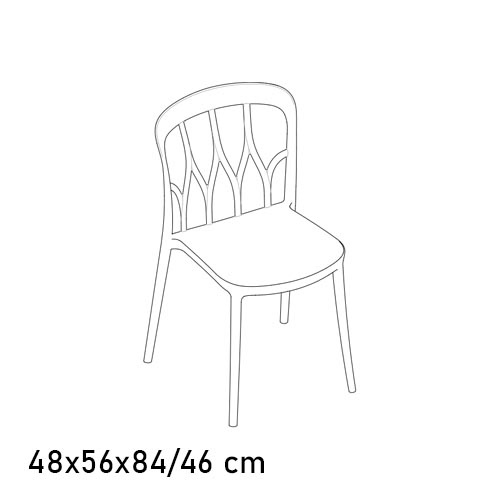 Stacking chair in polypropylene and recyclable glass fibre (34.59)