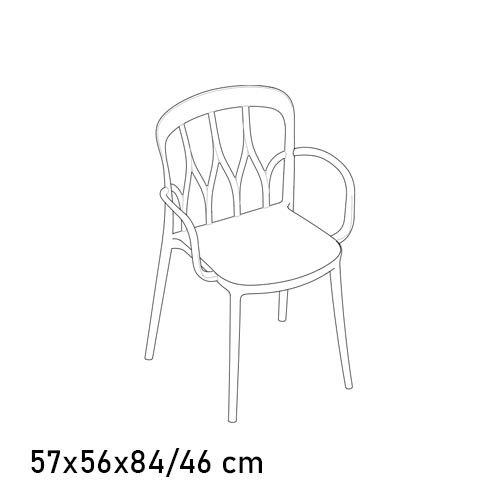 Stacking armchair in polypropylene and recyclable glass fibre (34.60)