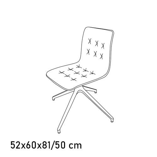 Kuga Slim Swivel 4 Legs Die-Cast Alu 40.79