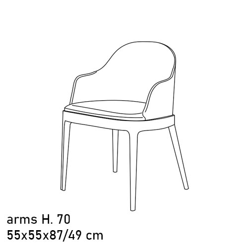40.45 MARGOT ARMS WOODEN FRAME