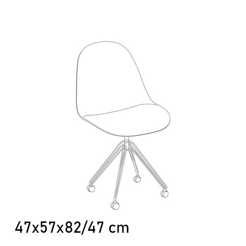 34.12 Swivel 4 Legs W/Castors