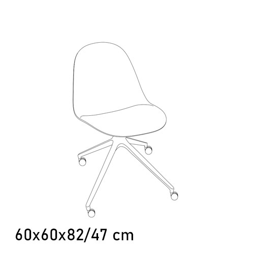 34.14 Swivel Central Leg W/Castors