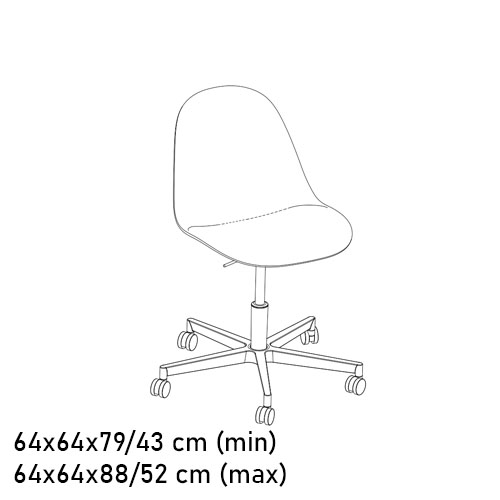 34.15 Swivel Di-Cast Alu W/Castors