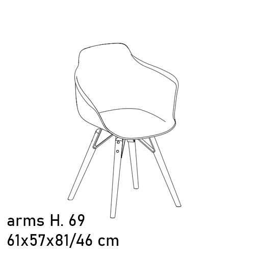 34.18 Wooden Frame With Arms
