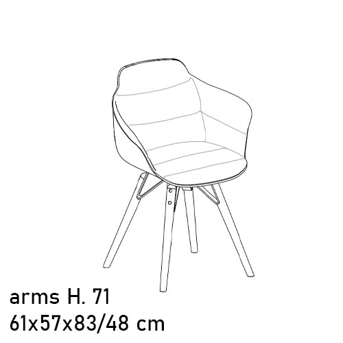 34.18R With Arms Upholstered