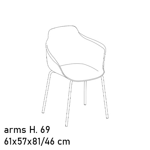34.19 Metal Frame With Arms