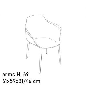 Mood (61x59x81/46 cm) (triangular legs)