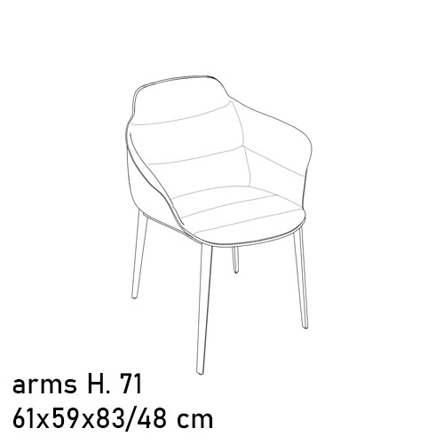 34.20R With Arms Upholstered
