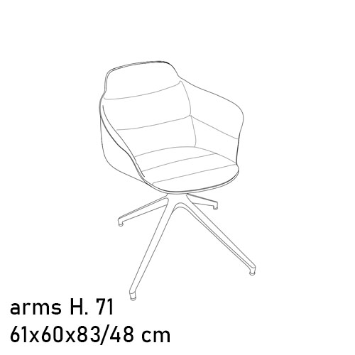 34.23R With Arms Upholstered