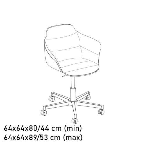 34.25R With Arms Upholstered