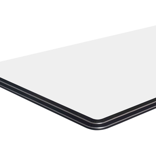Laminate white black edge