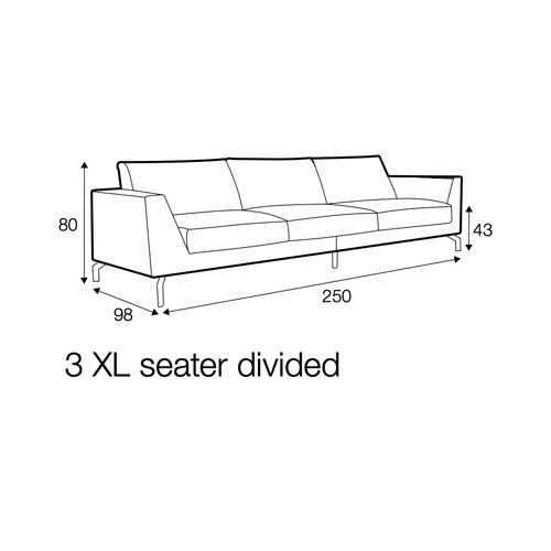 3 Seater XL Divided