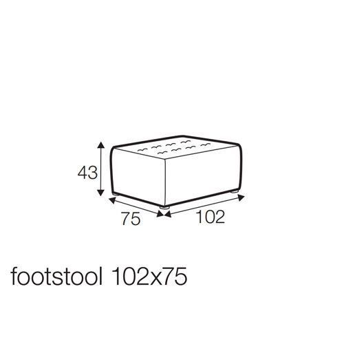 Octavia sofa footstool 102×75